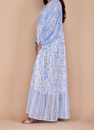 Picture of Ruhani Breeze Cotton Block Print Maxi Dress