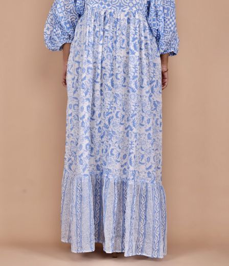 Picture of Ruhani Breeze Cotton Block Print Maxi Dress